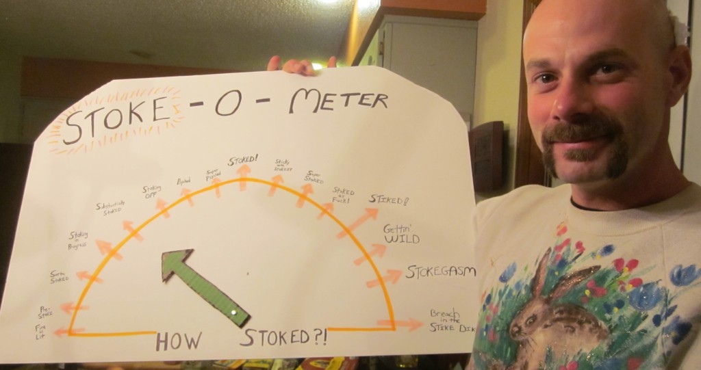 What gets you more stoked? The Stoke-O-Meter or the Bunny Shirt?