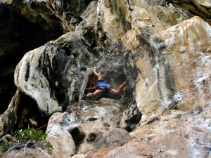Engler climbing in Railay Wet, Thailand. 