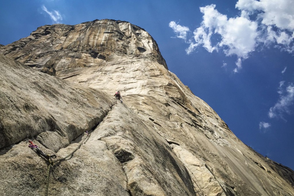 Jane starting up "The World's Greatest Rock Climb" aka The Nose. Photo: Tristan Greszko